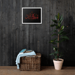 Alhamdulillah Red Framed Canvas – Islamic calligraphy canvas | Nurul Khatt