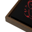 Framed Red on black AllahuAkbar Canvas – Islamic calligraphy canvas | Nurul Khatt