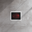 Framed Red on black AllahuAkbar Canvas – Islamic calligraphy canvas | Nurul Khatt