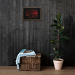 Framed Red on black AllahuAkbar Canvas – Islamic calligraphy canvas | Nurul Khatt