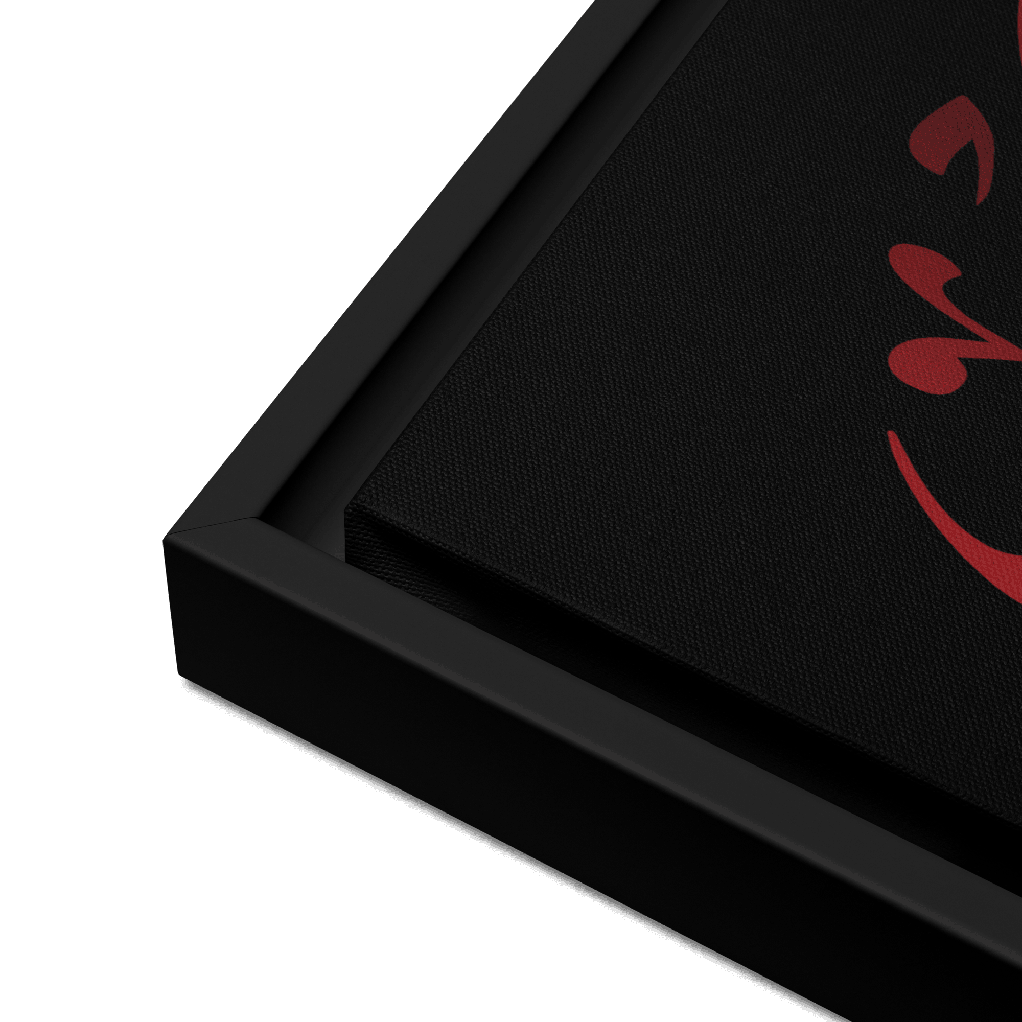 Framed Red on black AllahuAkbar Canvas – Islamic calligraphy canvas | Nurul Khatt