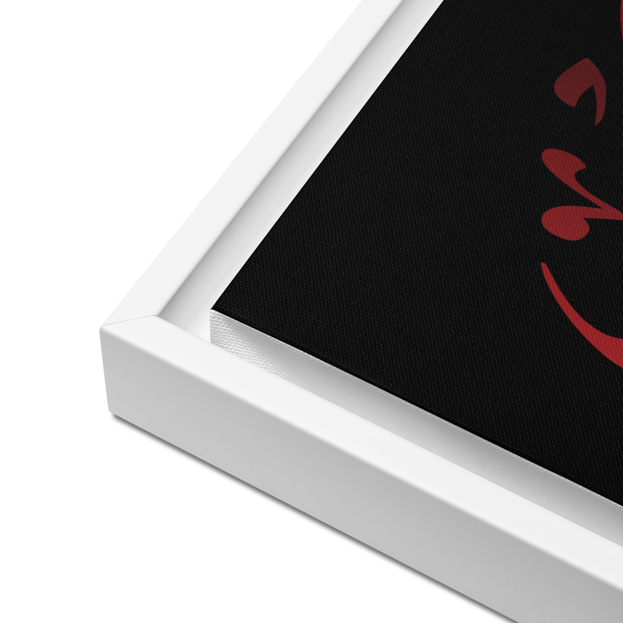 Framed Red on black AllahuAkbar Canvas – Islamic calligraphy canvas | Nurul Khatt