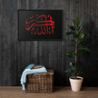 Framed Red on black AllahuAkbar Canvas – Islamic calligraphy canvas | Nurul Khatt
