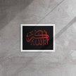 Framed Red on black AllahuAkbar Canvas – Islamic calligraphy canvas | Nurul Khatt