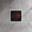 Framed Red on black AllahuAkbar Canvas – Islamic calligraphy canvas | Nurul Khatt