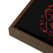 Framed Red on black AllahuAkbar Canvas – Islamic calligraphy canvas | Nurul Khatt