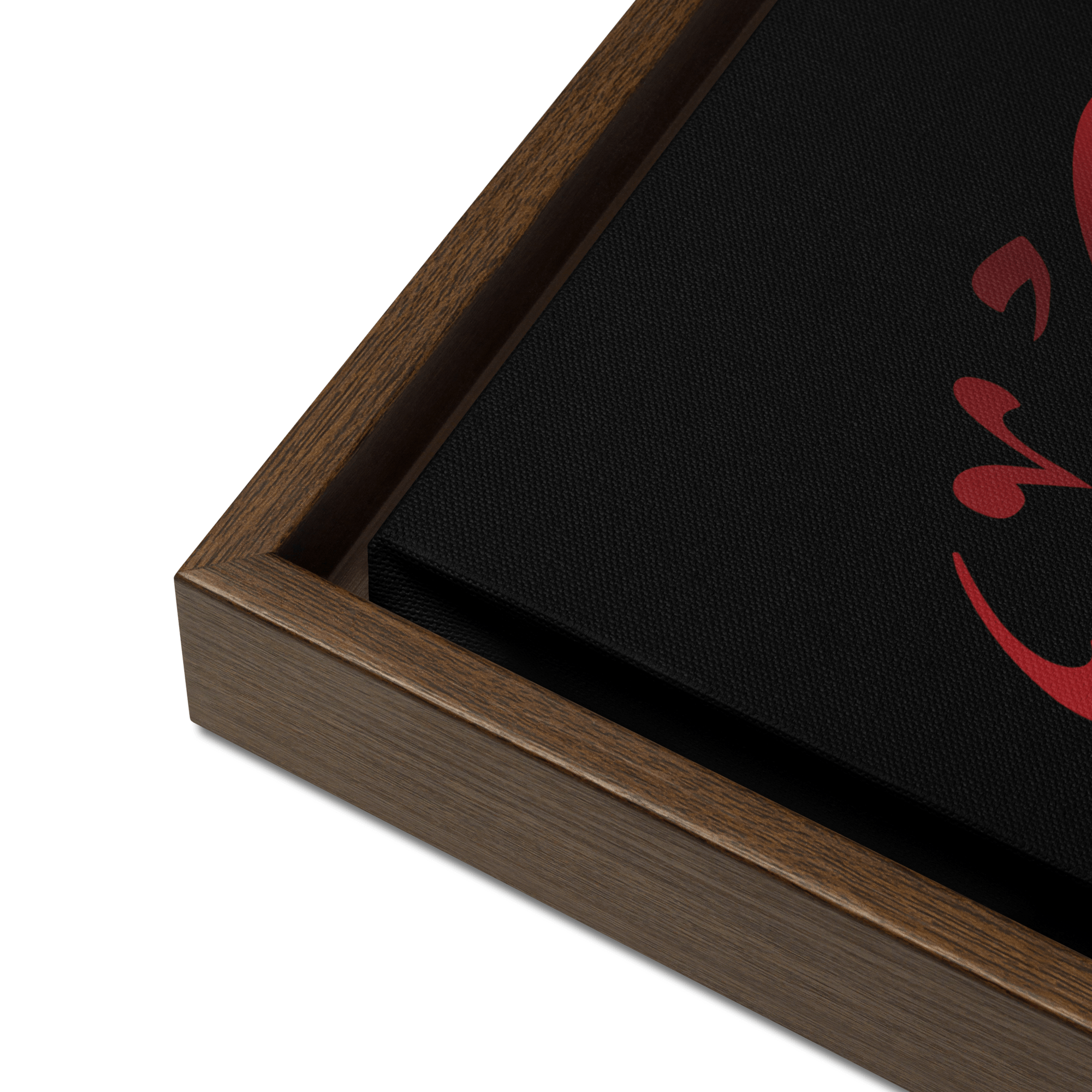 Framed Red on black AllahuAkbar Canvas – Islamic calligraphy canvas | Nurul Khatt