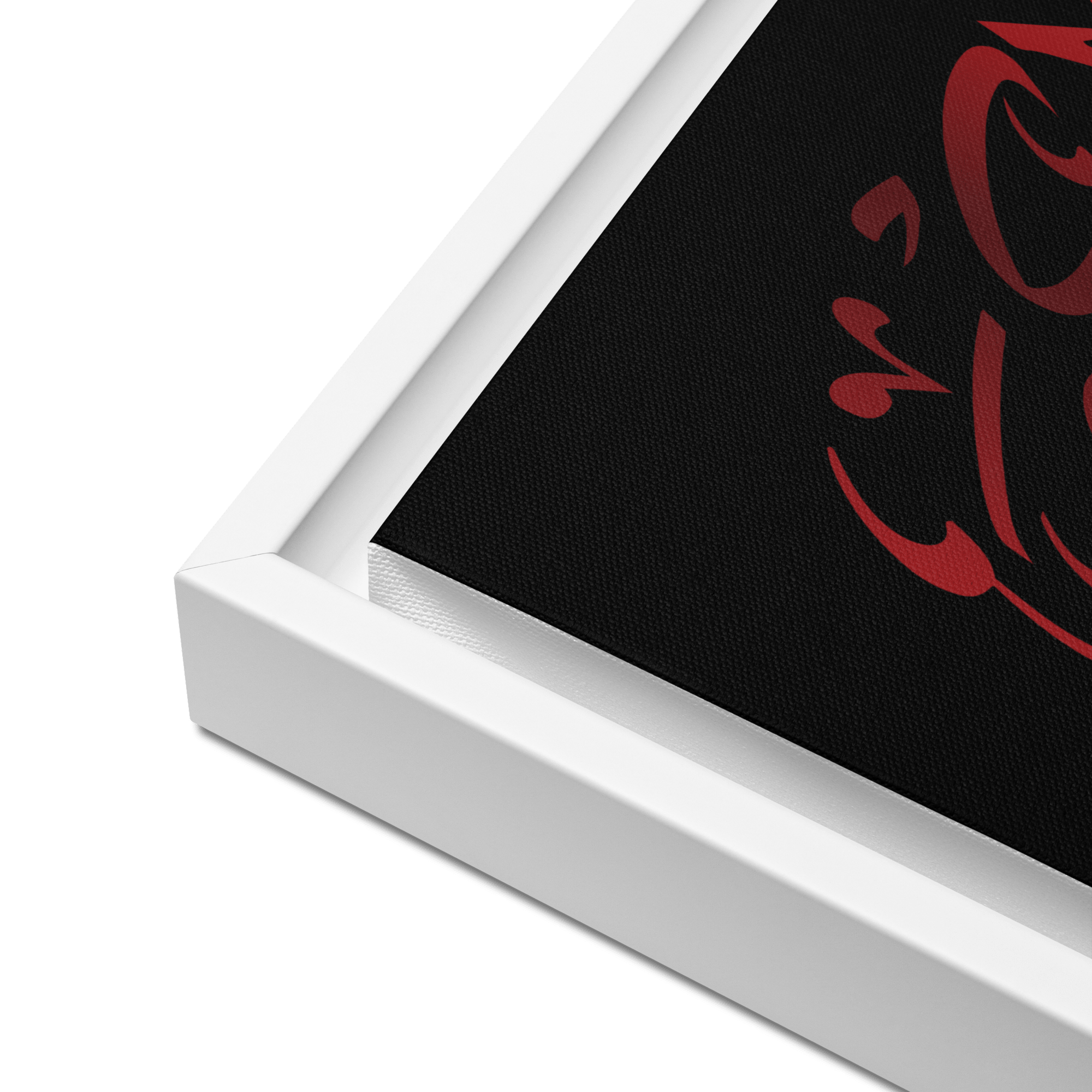 Framed Red on black AllahuAkbar Canvas – Islamic calligraphy canvas | Nurul Khatt