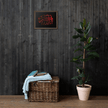 Framed Red on black AllahuAkbar Canvas – Islamic calligraphy canvas | Nurul Khatt