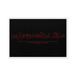 Hasibo Red Framed – Islamic calligraphy canvas | Nurul Khatt