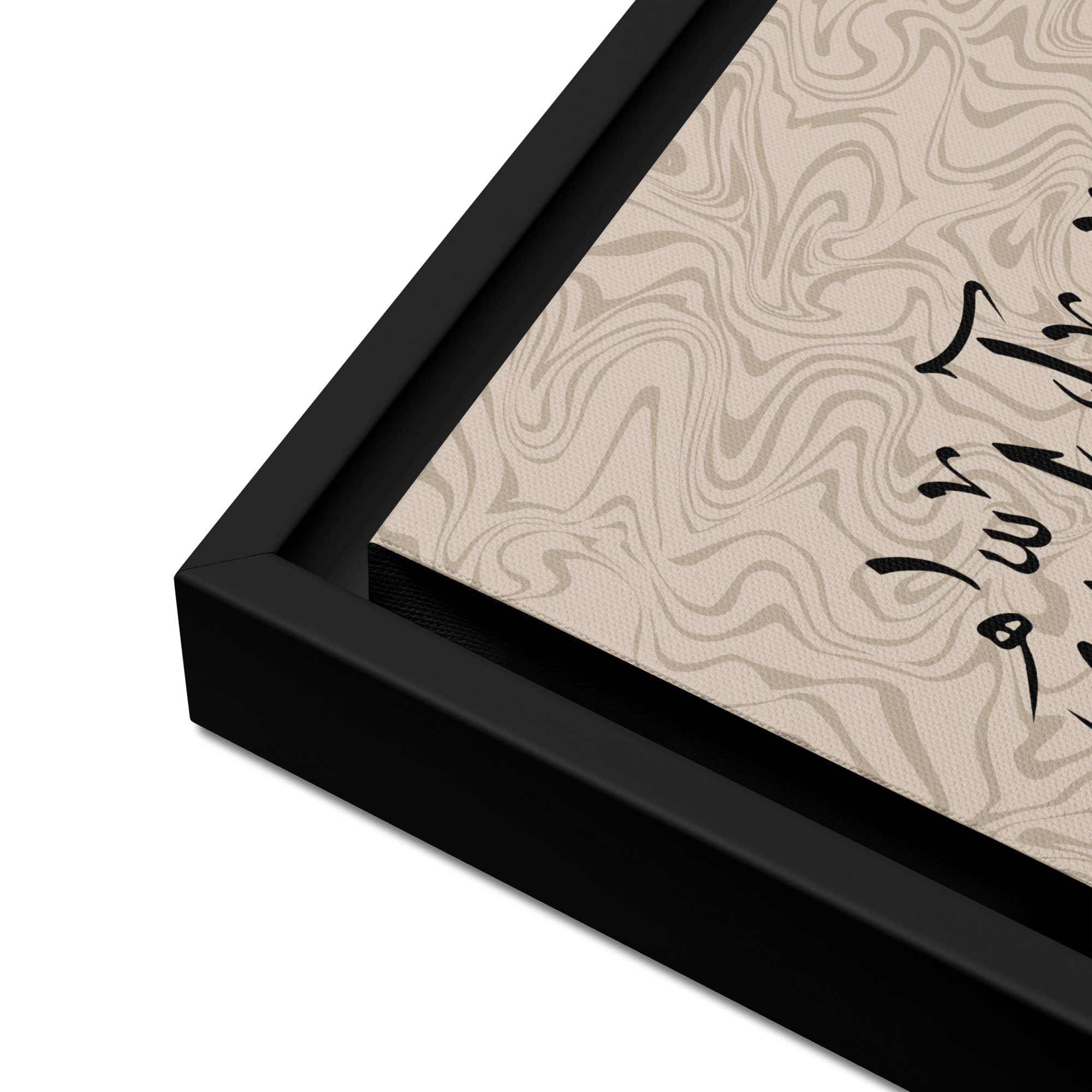 MashaAllah Framed Canvas Marble Background – Islamic calligraphy canvas | Nurul Khatt