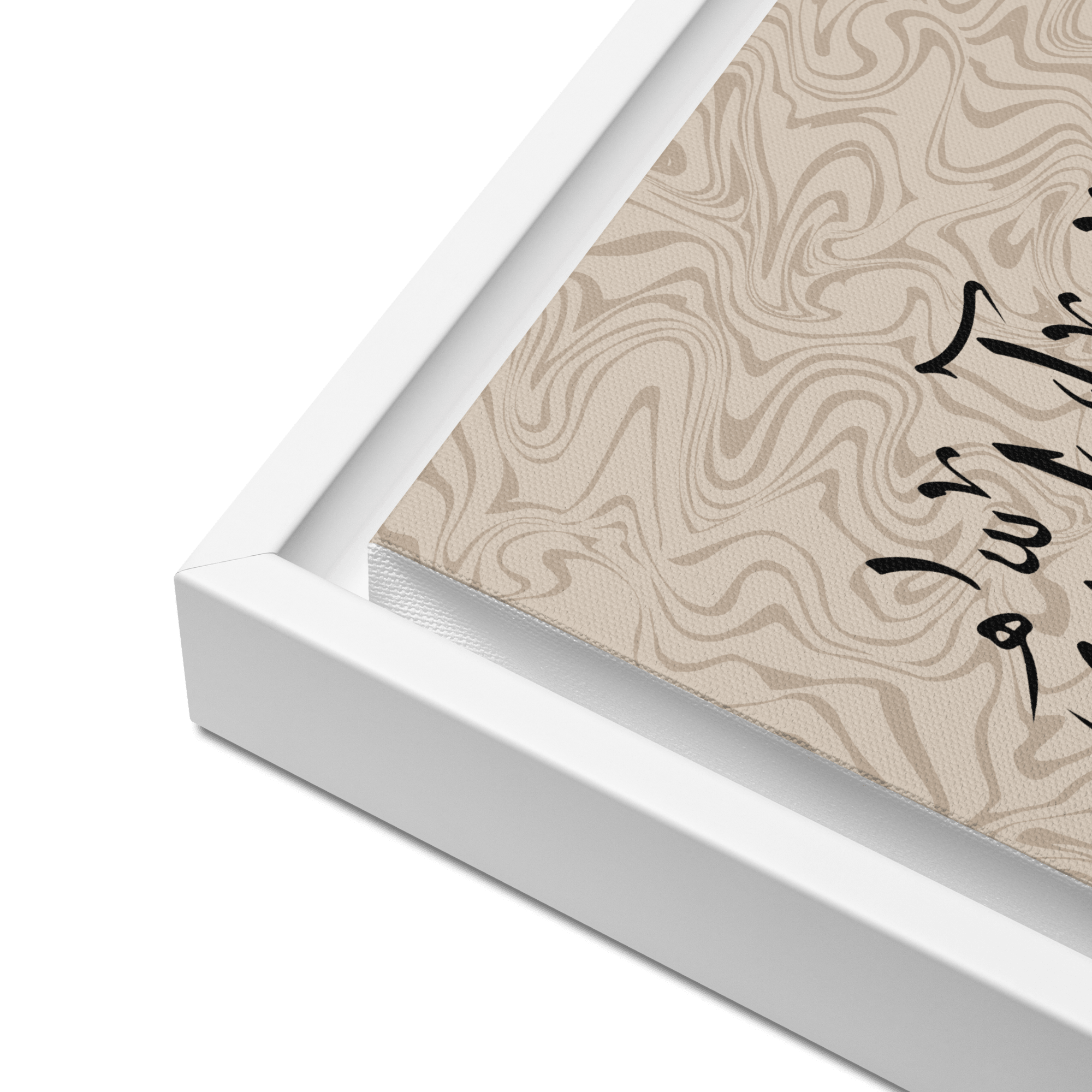 MashaAllah Framed Canvas Marble Background – Islamic calligraphy canvas | Nurul Khatt