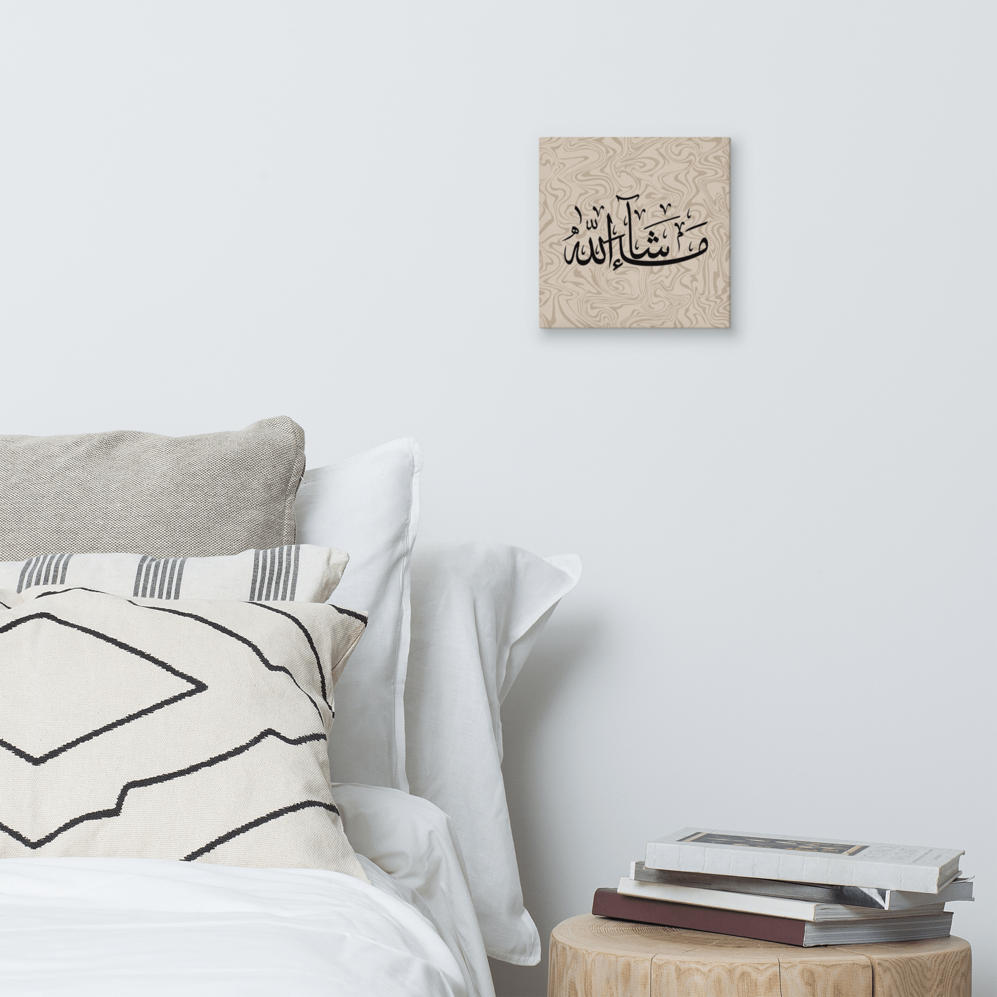 Masha'Allah Marble Background Canvas – Islamic calligraphy canvas | Nurul Khatt