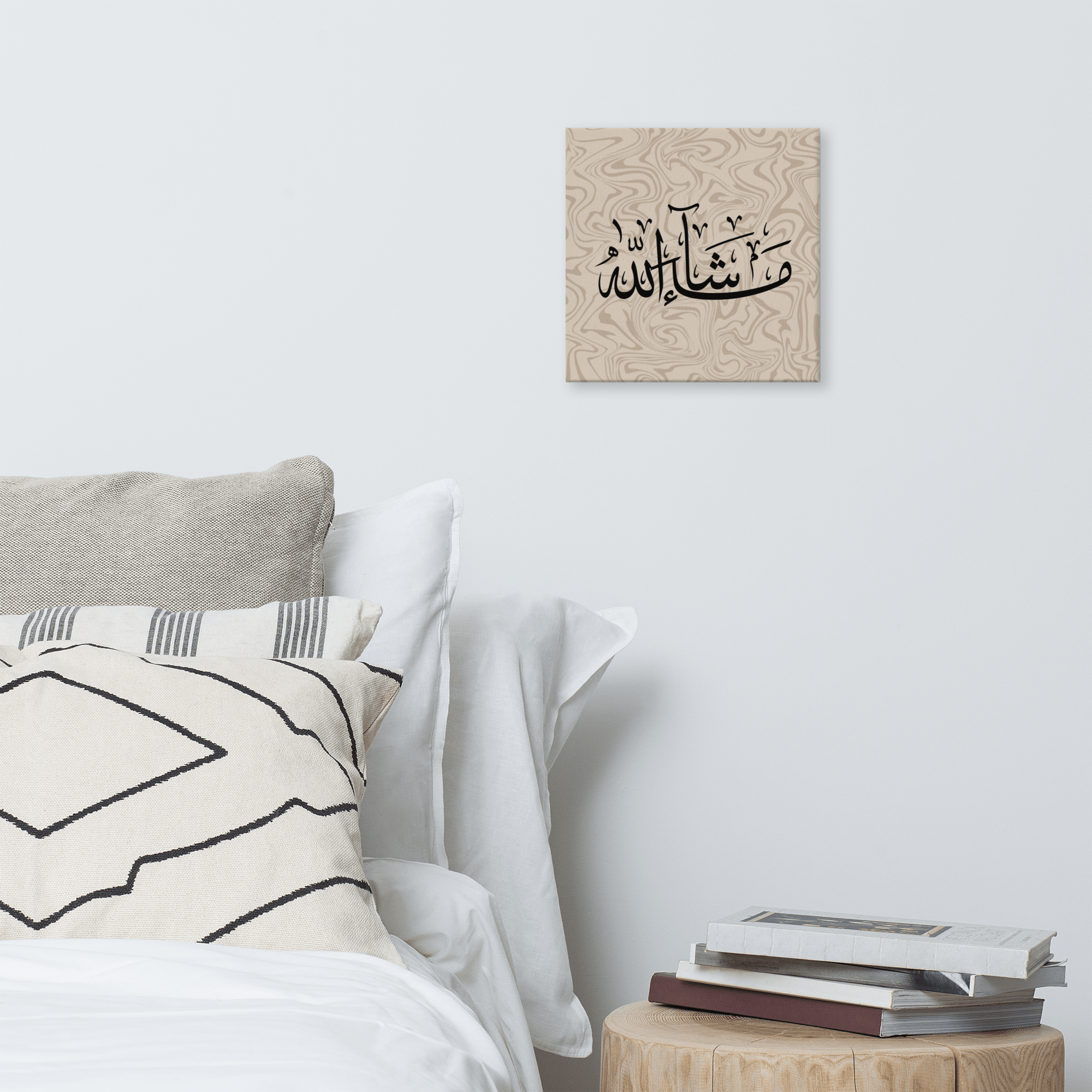 Masha'Allah Marble Background Canvas – Islamic calligraphy canvas | Nurul Khatt