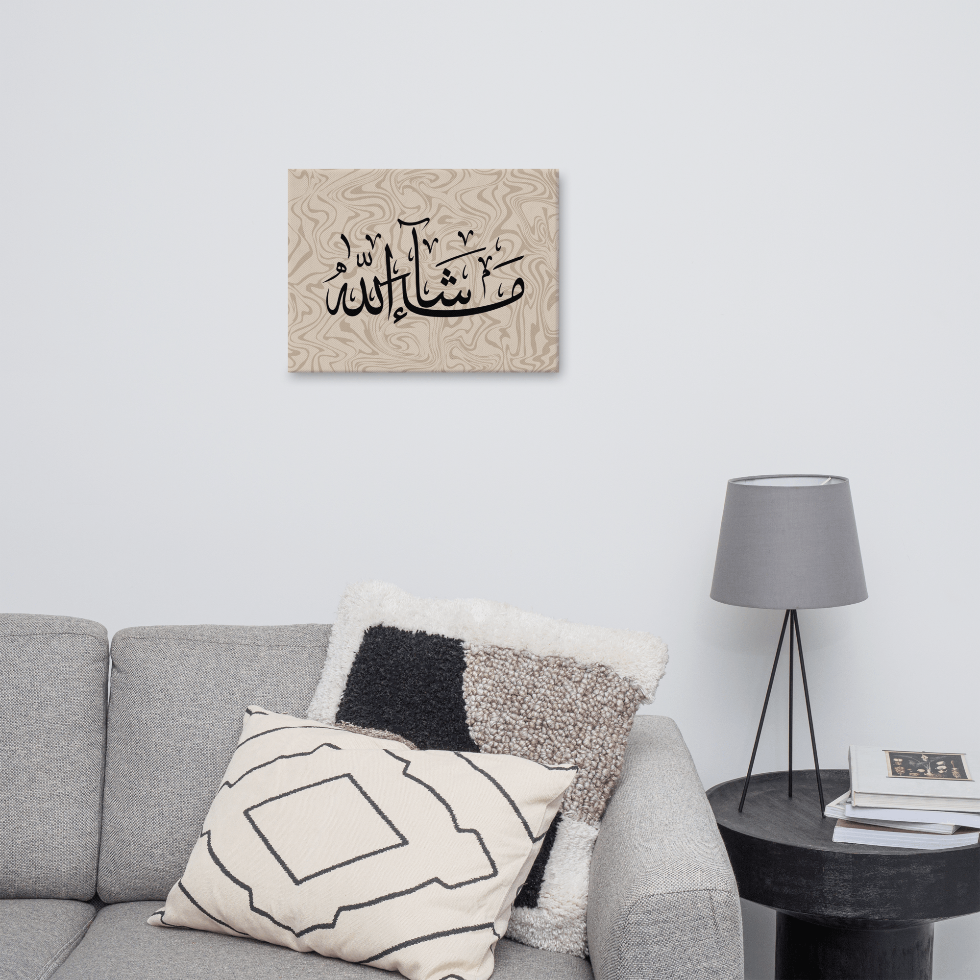 Masha'Allah Marble Background Canvas – Islamic calligraphy canvas | Nurul Khatt
