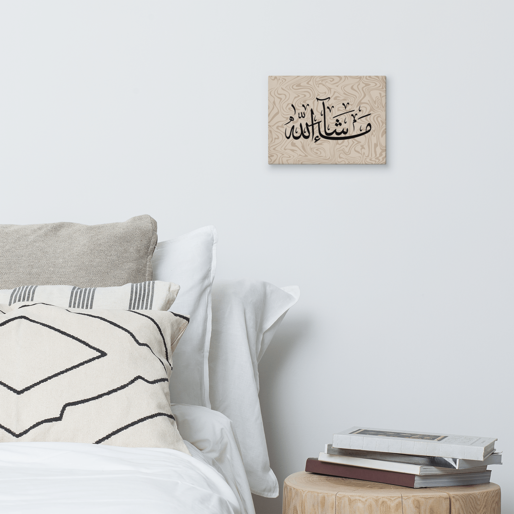 Masha'Allah Marble Background Canvas – Islamic calligraphy canvas | Nurul Khatt