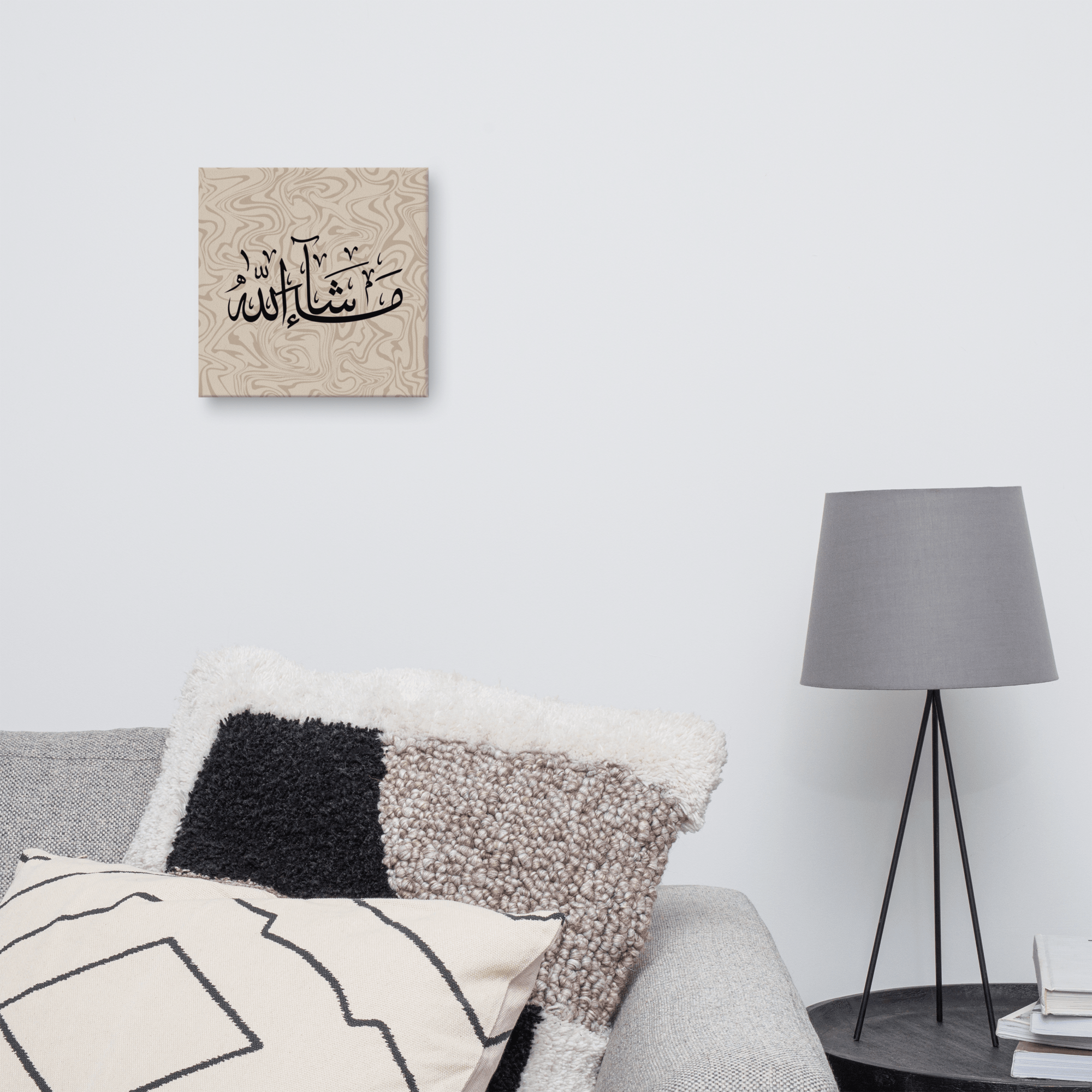 Masha'Allah Marble Background Canvas – Islamic calligraphy canvas | Nurul Khatt
