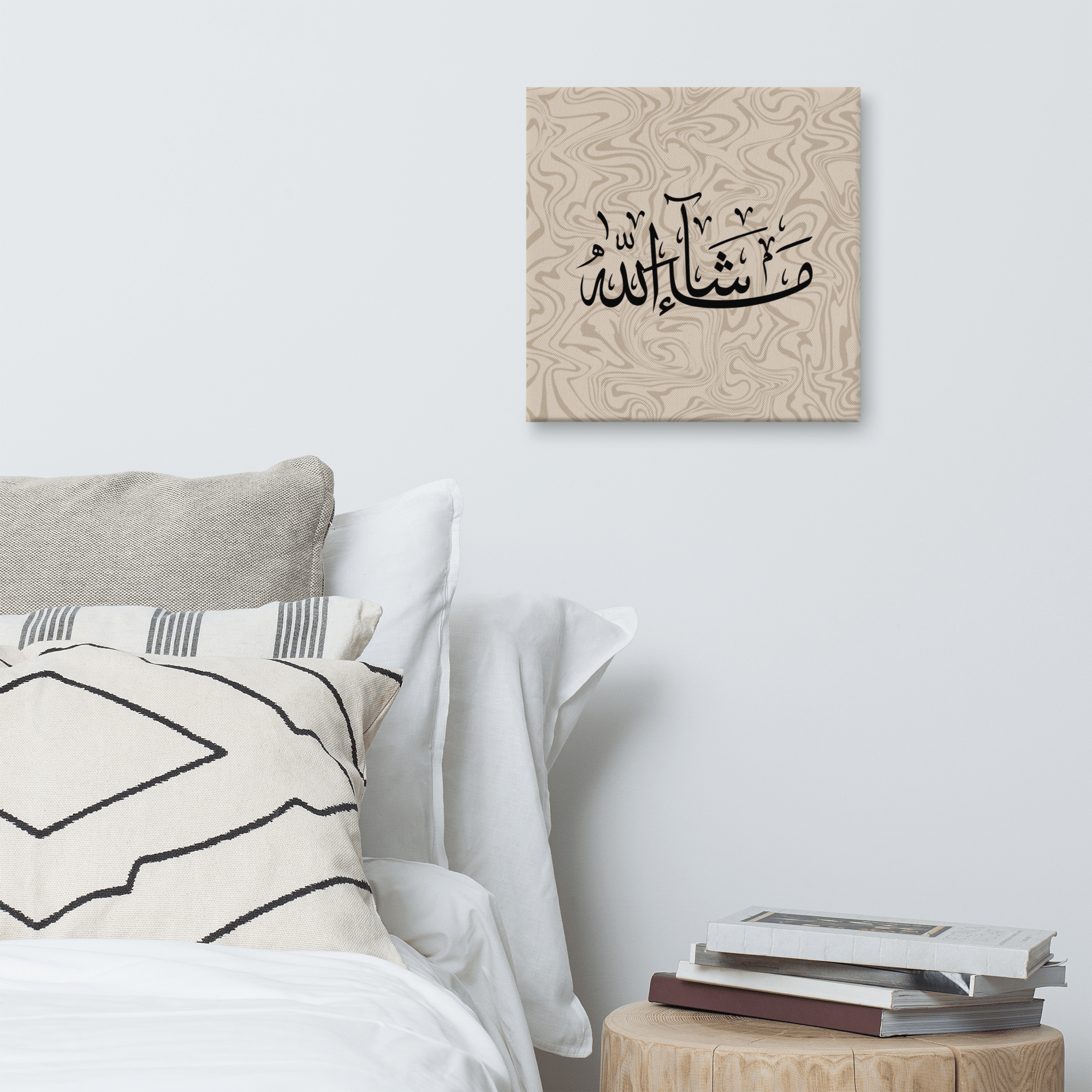 Masha'Allah Marble Background Canvas – Islamic calligraphy canvas | Nurul Khatt
