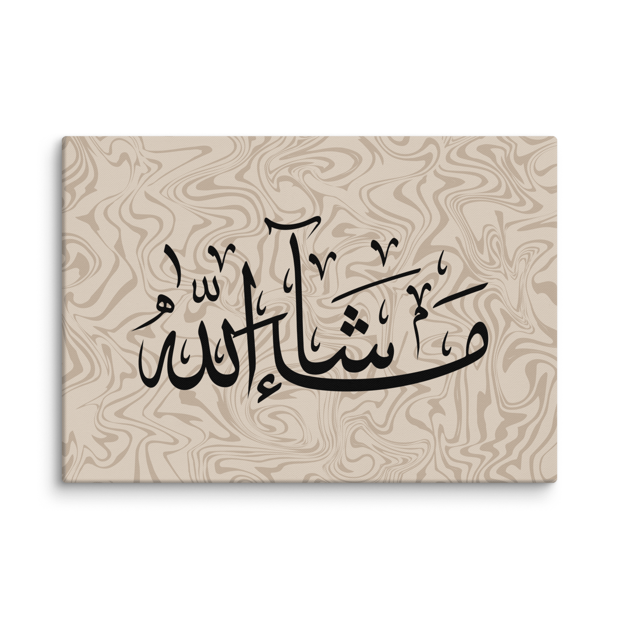Masha'Allah Marble Background Canvas – Islamic calligraphy canvas | Nurul Khatt