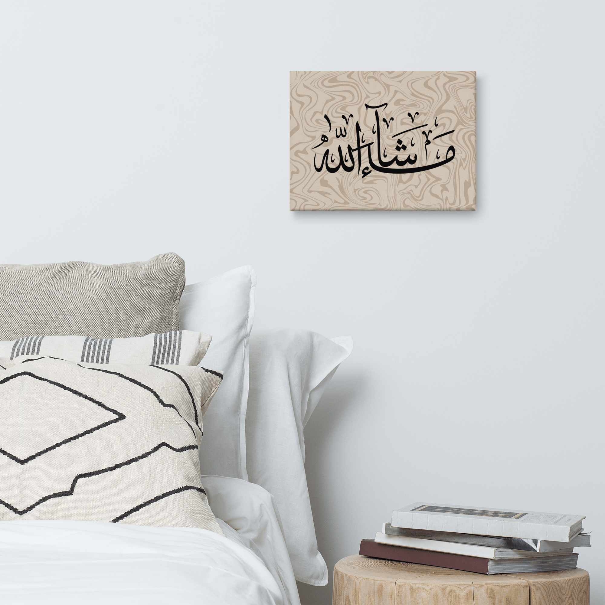 Masha'Allah Marble Background Canvas – Islamic calligraphy canvas | Nurul Khatt
