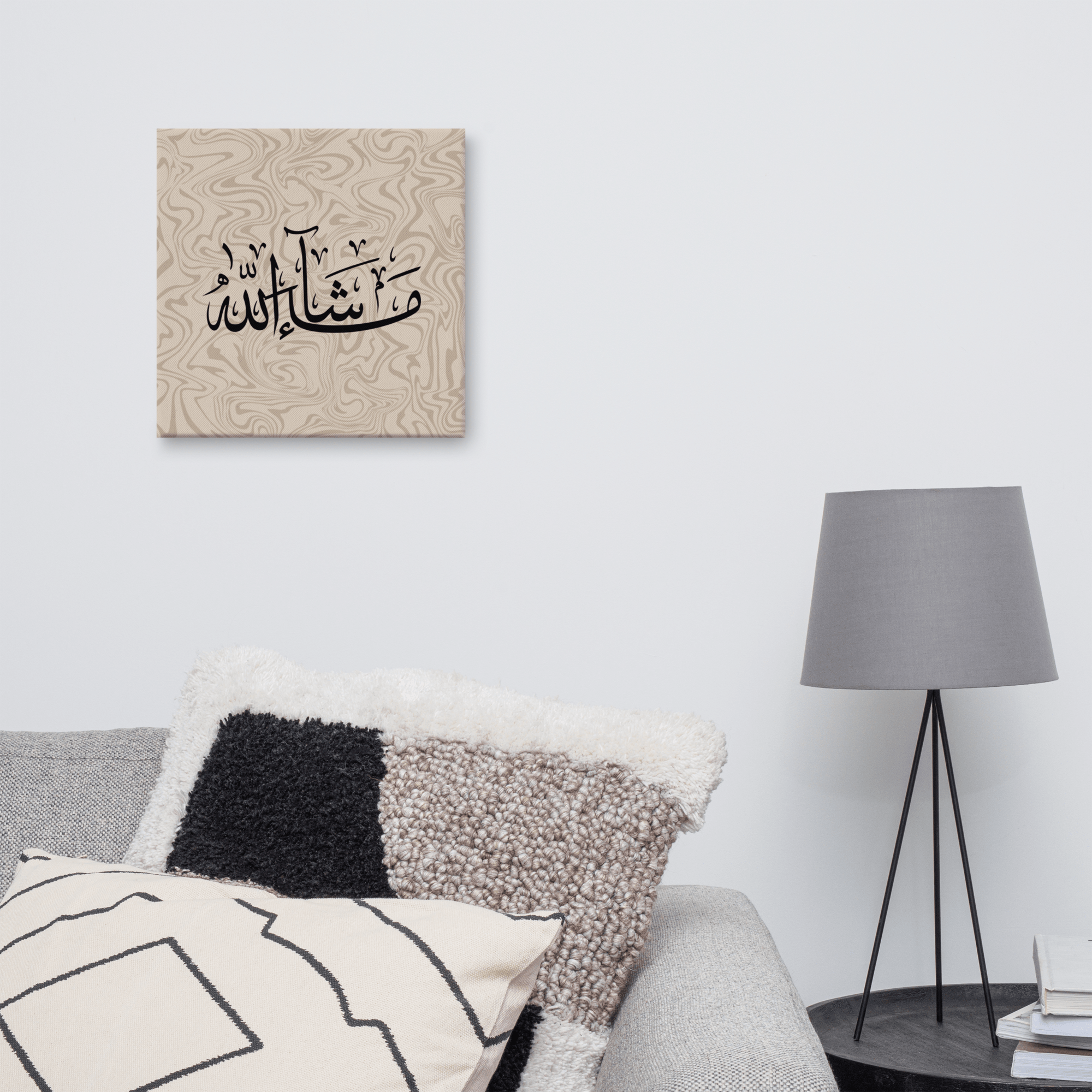 Masha'Allah Marble Background Canvas – Islamic calligraphy canvas | Nurul Khatt