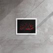 MashaAllah Red Framed Canvas – Islamic calligraphy canvas | Nurul Khatt