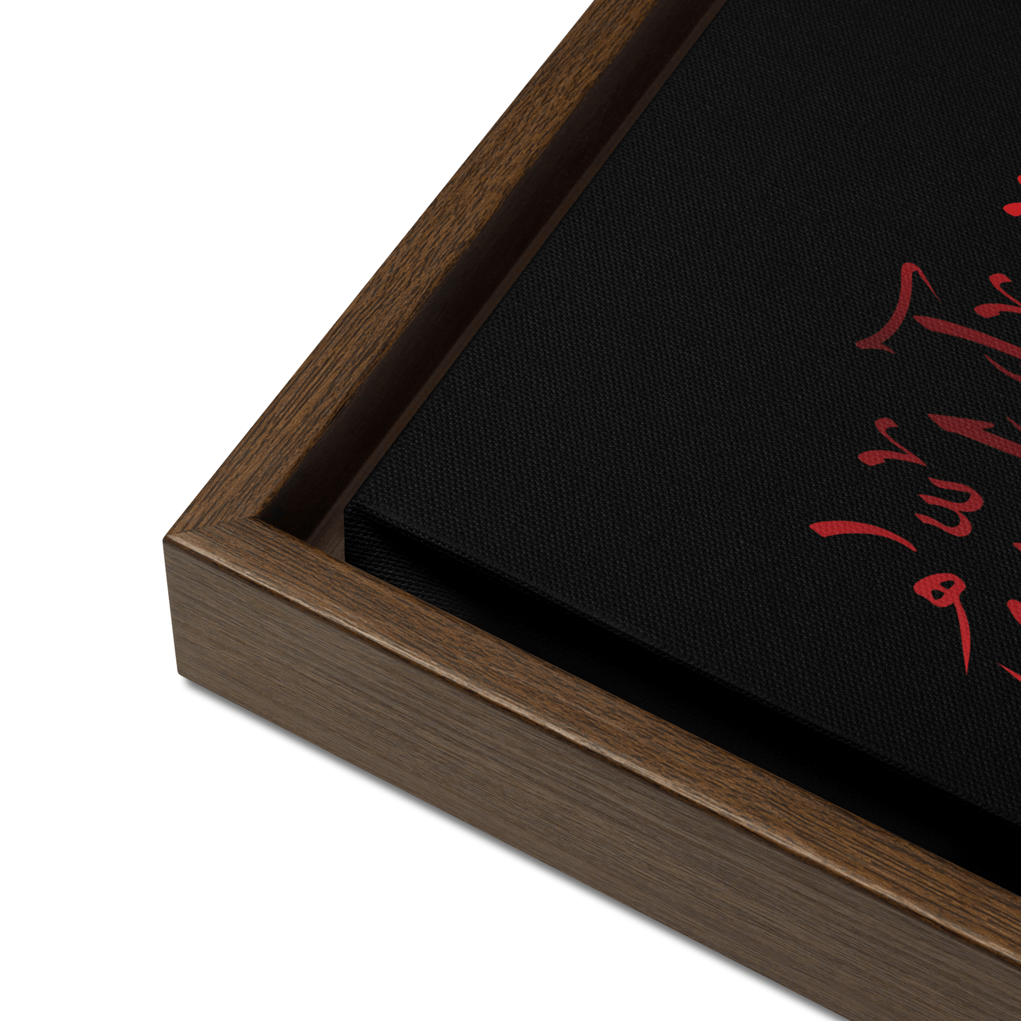 MashaAllah Red Framed Canvas – Islamic calligraphy canvas | Nurul Khatt