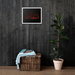 MashaAllah Red Framed Canvas – Islamic calligraphy canvas | Nurul Khatt