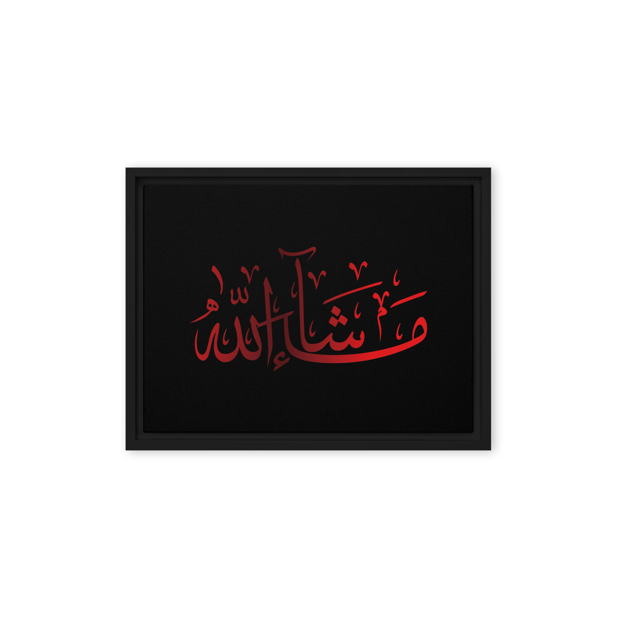 MashaAllah Red Framed Canvas – Islamic calligraphy canvas | Nurul Khatt