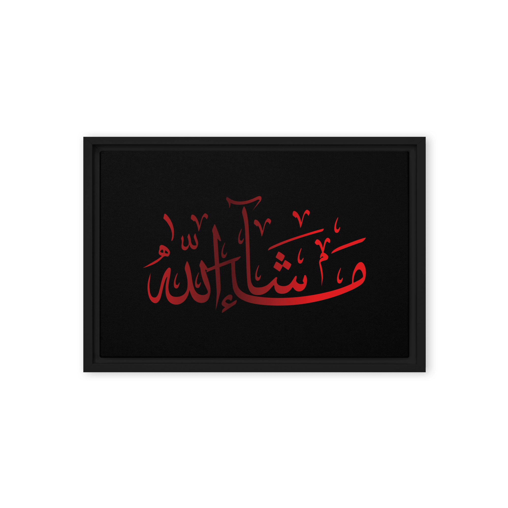 MashaAllah Red Framed Canvas – Islamic calligraphy canvas | Nurul Khatt