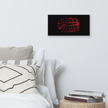Red AllahuAkbar Black Background Canvas – Islamic calligraphy canvas | Nurul Khatt