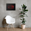 Red AllahuAkbar Black Background Canvas – Islamic calligraphy canvas | Nurul Khatt
