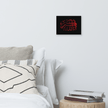 Red AllahuAkbar Black Background Canvas – Islamic calligraphy canvas | Nurul Khatt