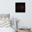 Red AllahuAkbar Black Background Canvas – Islamic calligraphy canvas | Nurul Khatt