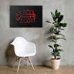 Red AllahuAkbar Black Background Canvas – Islamic calligraphy canvas | Nurul Khatt