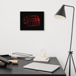Red AllahuAkbar Black Background Canvas – Islamic calligraphy canvas | Nurul Khatt