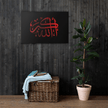 Red AllahuAkbar Black Background Canvas – Islamic calligraphy canvas | Nurul Khatt