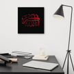 Red AllahuAkbar Black Background Canvas – Islamic calligraphy canvas | Nurul Khatt