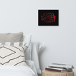 Red AllahuAkbar Black Background Canvas – Islamic calligraphy canvas | Nurul Khatt