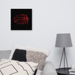Red AllahuAkbar Black Background Canvas – Islamic calligraphy canvas | Nurul Khatt
