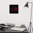 Red AllahuAkbar Black Background Canvas – Islamic calligraphy canvas | Nurul Khatt