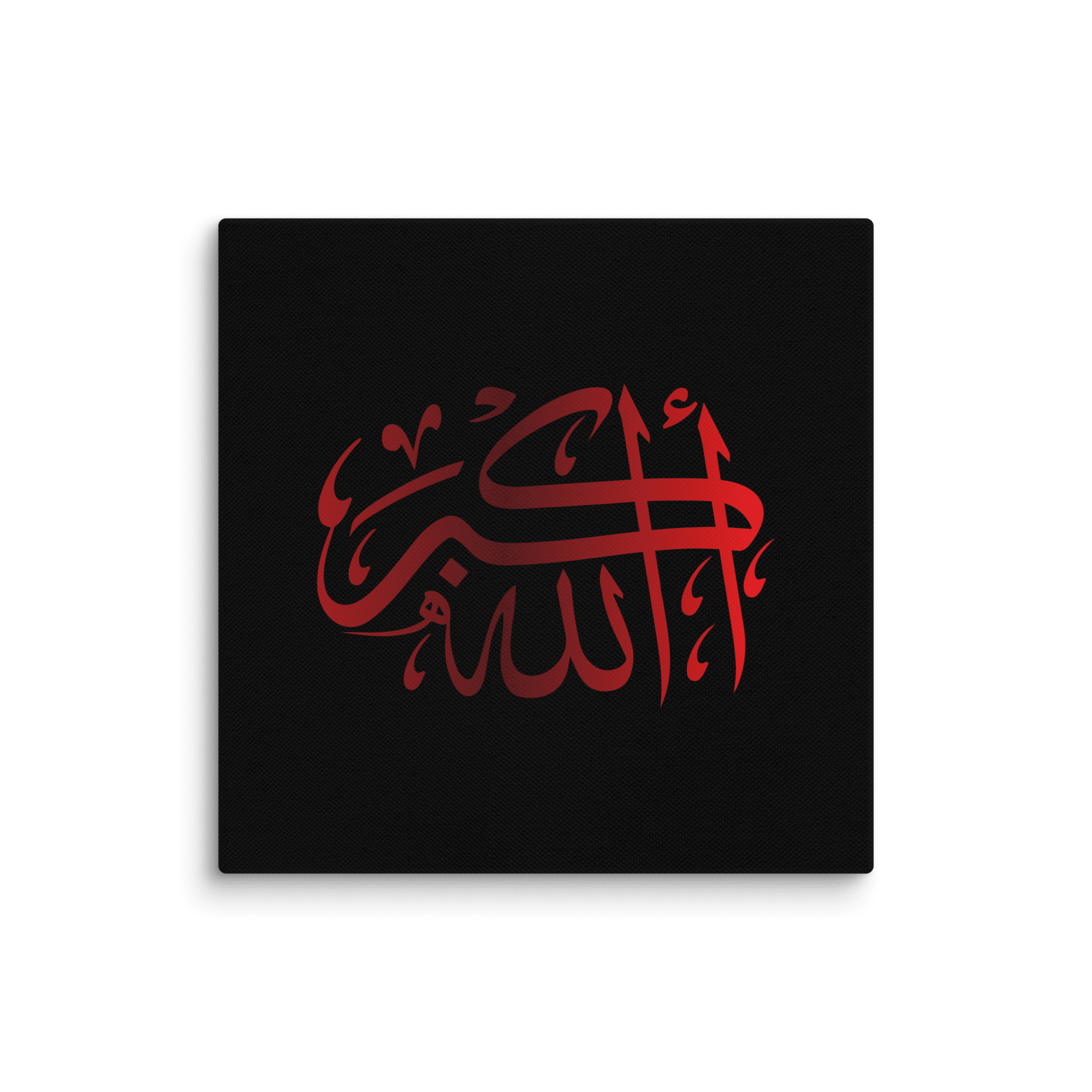 Red AllahuAkbar Black Background Canvas – Islamic calligraphy canvas | Nurul Khatt