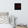 Red AllahuAkbar Black Background Canvas – Islamic calligraphy canvas | Nurul Khatt