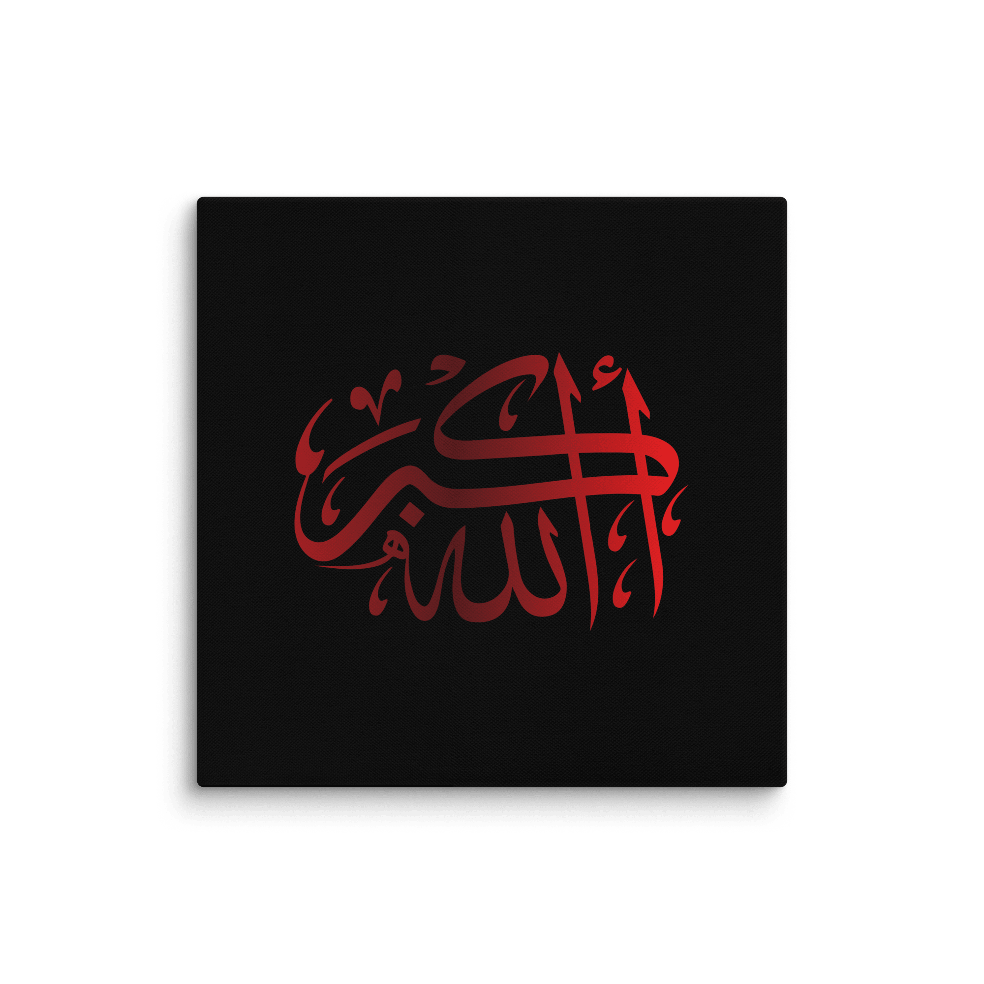 Red AllahuAkbar Black Background Canvas – Islamic calligraphy canvas | Nurul Khatt