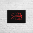 Red AllahuAkbar Black Background Canvas – Islamic calligraphy canvas | Nurul Khatt