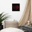 Red AllahuAkbar Black Background Canvas – Islamic calligraphy canvas | Nurul Khatt