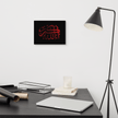 Red AllahuAkbar Black Background Canvas – Islamic calligraphy canvas | Nurul Khatt