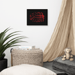 Red AllahuAkbar Black Background Canvas – Islamic calligraphy canvas | Nurul Khatt