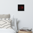 Red AllahuAkbar Black Background Canvas – Islamic calligraphy canvas | Nurul Khatt