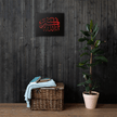 Red AllahuAkbar Black Background Canvas – Islamic calligraphy canvas | Nurul Khatt